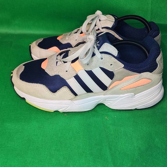 Adidas Yung-96 Collegiate "Raw White Navy" Solar Orange Sneaker Men Size 9 Shoe - Picture 4 of 7